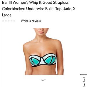 Bar III strapless swim top